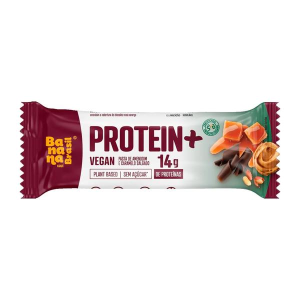 Imagem de Barra de Proteína Protein+ com 14g de Proteína Sabor Pasta de Amendoim e Caramelo Salgado Zero 50g