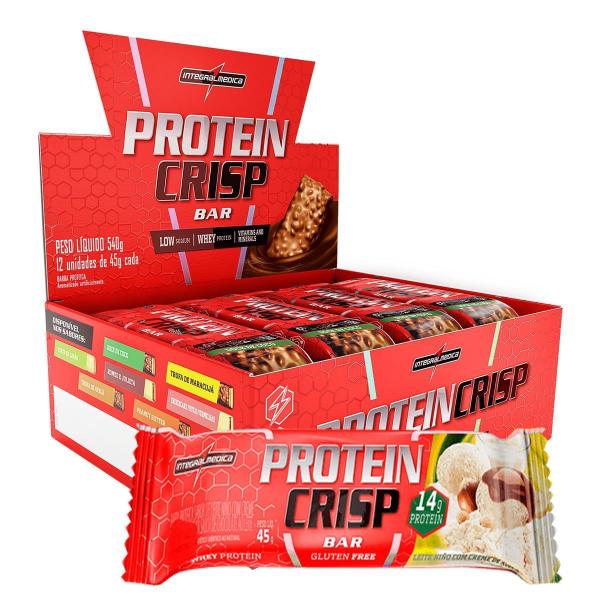 Imagem de Barra de proteína Protein Crisp Bar Whey Bar 12 Unidades Sabor Leite Ninho e Avelã, Barrinha de proteína Integralmedica