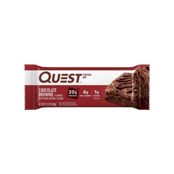 Barra de Proteína Quest Bar Avulso 60g Sabor Chocolate Brownie Imagem de Barra de Proteína Quest Bar Avulso 60g Sabor Chocolate Brownie