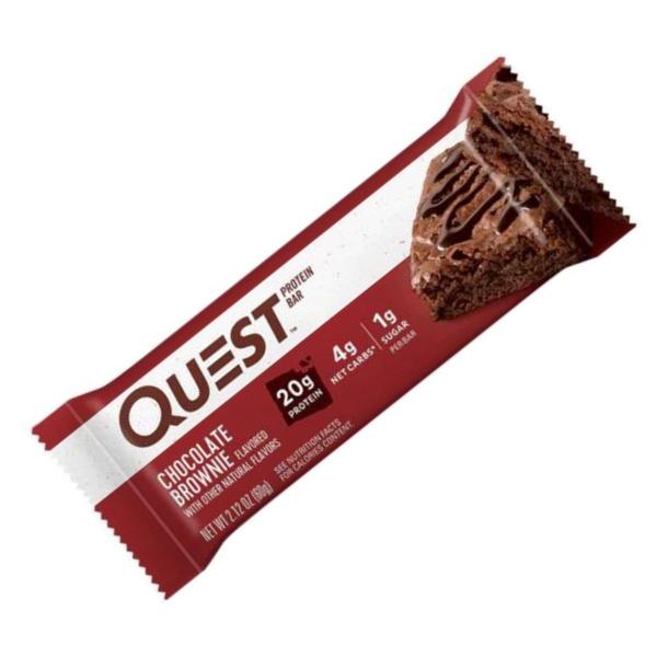 Barra de Proteína Quest Bar Avulso 60g Sabor Chocolate Brownie Imagem de Barra de Proteína Quest Bar Avulso 60g Sabor Chocolate Brownie