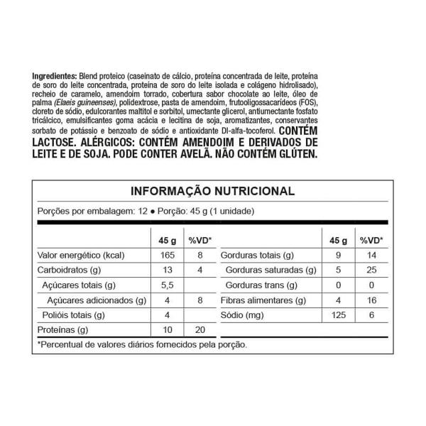 Imagem de Barra De Proteína Sabor Caramel Protein 12 Unidades 45g Nutrata