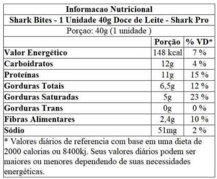 Imagem de Barra de Proteína Shark Bites Doce de Leite 40g Shark Pro