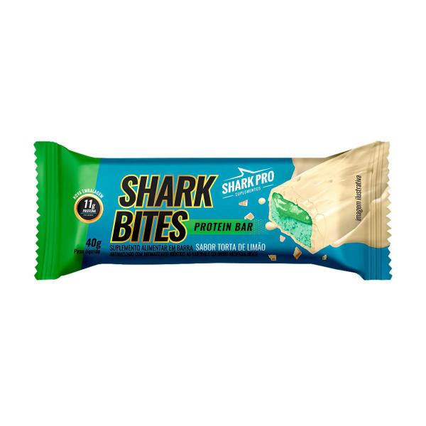 Imagem de Barra De Proteína Shark Bites Sabor Torta De Limão 12 Unidades De 40g Cada Shark Pro