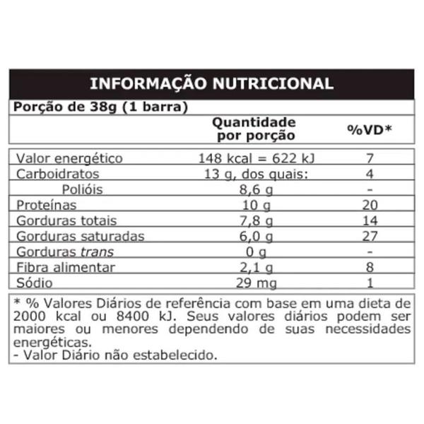 Imagem de Barra de Proteína Whey Bar Creamy Probiótica Sabor Chocolate com 10g de Proteína 38g