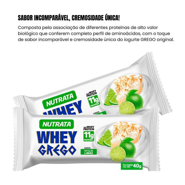 Imagem de Barra de Proteína Whey Grego 40g 12 Unidades Nutrata