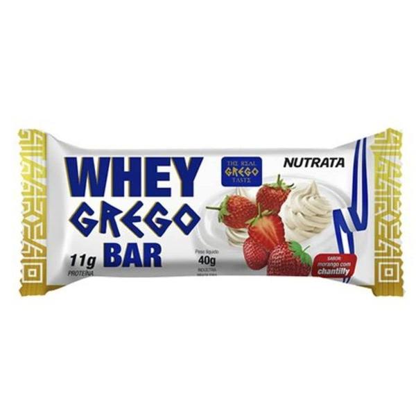 Imagem de Barra de Proteína Whey Grego Morango com Chantilly 40g com 12 un