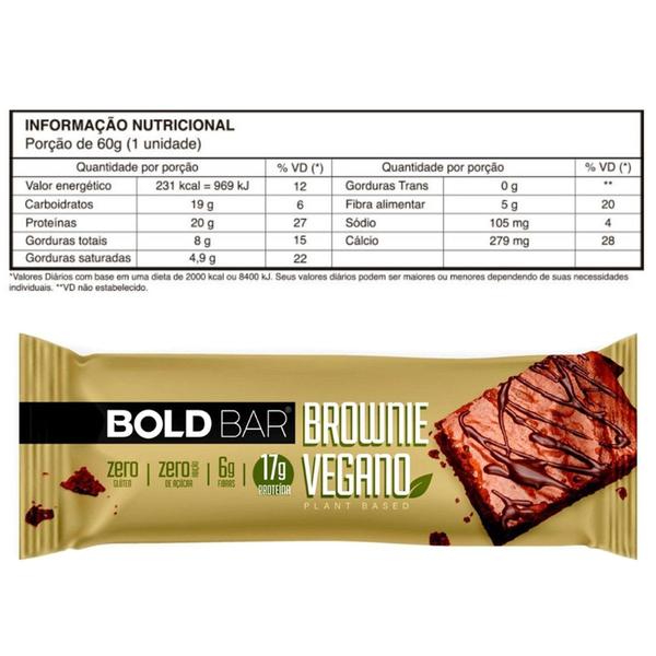 Imagem de Barra de Proteína Zero Açúcar 20g Proteína 60g  - 1 unidade - Bold Bar