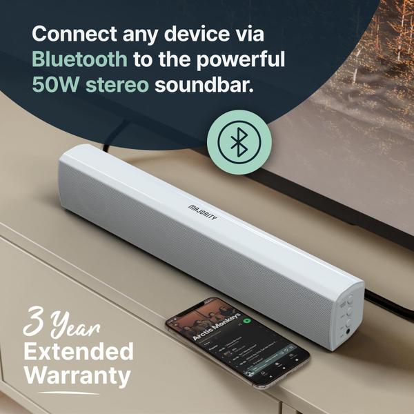 Barra de som Majority Bowfell 50W Bluetooth 2.0 para Smart TV Imagem de Barra de som Majority Bowfell 50W Bluetooth 2.0 para Smart TV