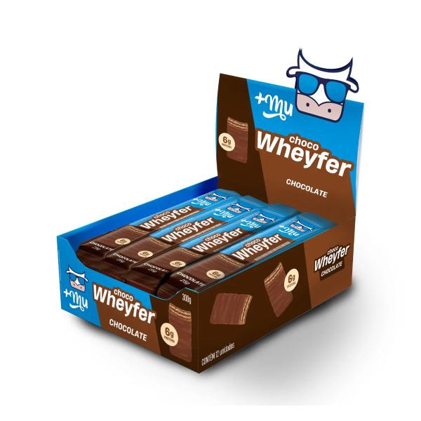 Imagem de Barra De Wafer Choco Wheyfer Sabor Chocolate Caixa 12 Unidades 25g +Mu