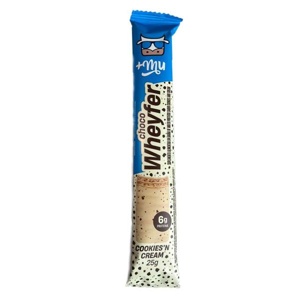 Imagem de Barra De Wafer Proteico Choco Wheyfer Sabor Cookies N Cream 1 unidade 25g Mu +Mu