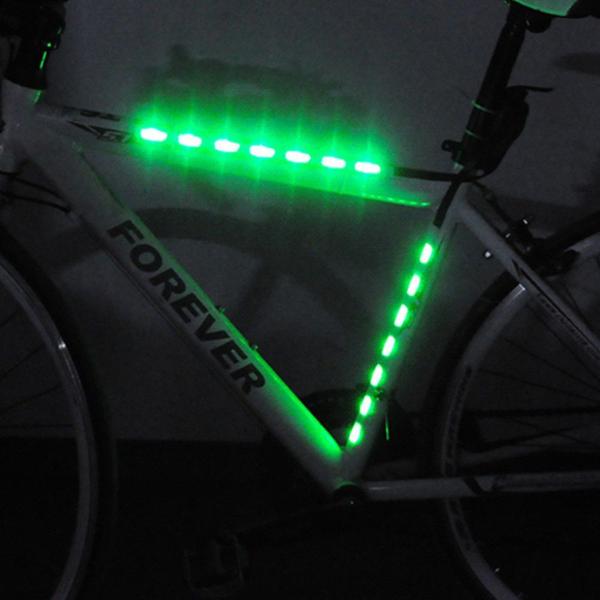 Imagem de Barra Fita Led Luz Bike bicicleta + Controle Segurança noite VERDE CBRN14279