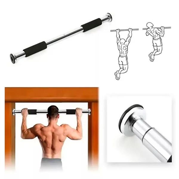 Imagem de Barra Fixa de Porta Flexão Regulável Exercício Funcional Treino Musculação