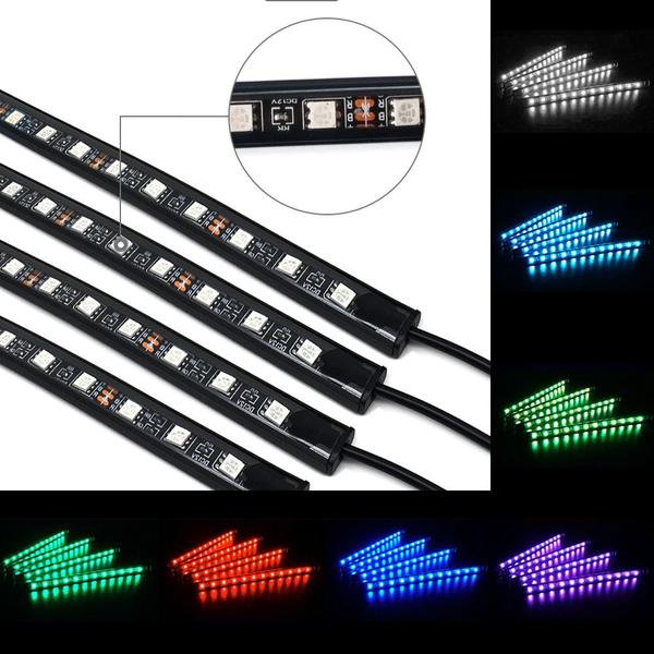 Imagem de Barra Led Neon RGB Interno Rav4 2010 2011 2012 2013 2014 2015 Luz Interna Controle Por Via Celular Cortesia Tunning Top Várias Cores