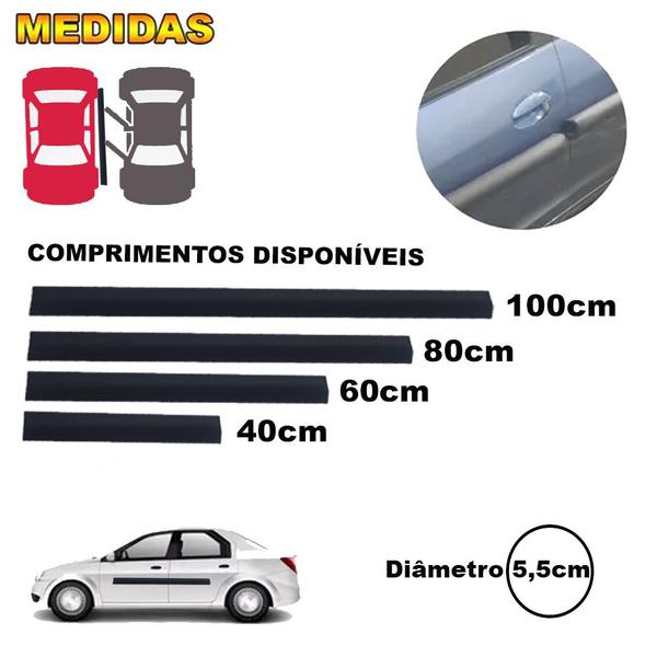 Imagem de Barra Magnética de 60cm Protetor Para Lateral Porta de Carro Garagem Condomínio 