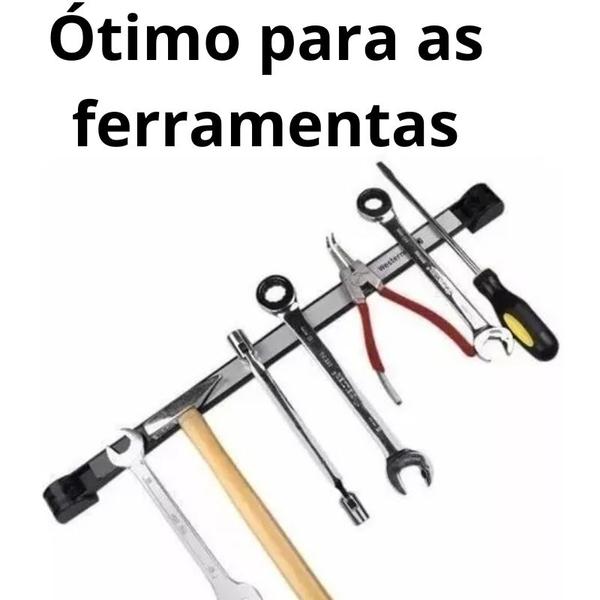 Imagem de Barra Magnética Imã Para Cozinha e Oficina Facas e Ferramentas