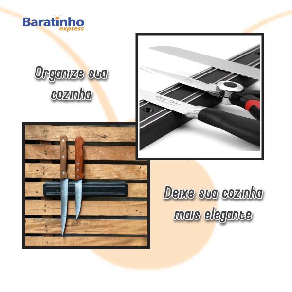 Imagem de Barra Magnética Imã Suporte Cozinha Churrasqueira Faqueiro