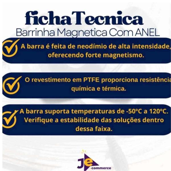 Imagem de Barra Magnética Peixinho - Com Anel Central - 11x37mm