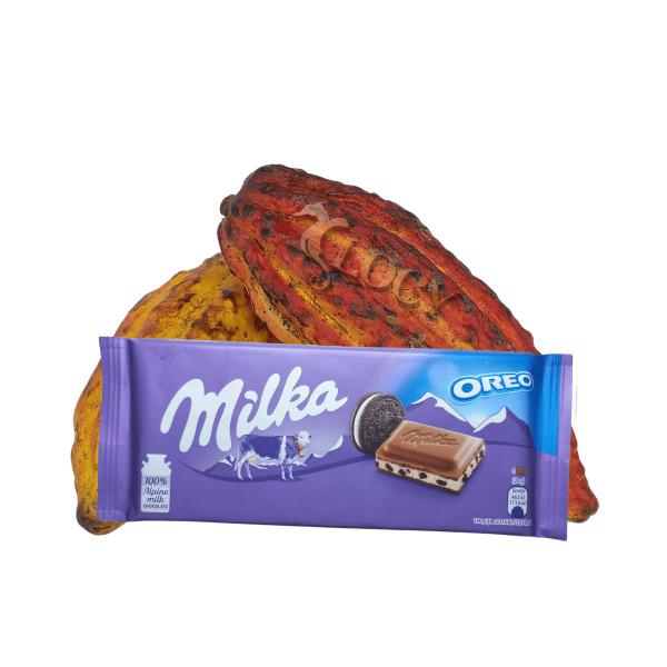 Imagem de Barra Milka oreo 100g Chocolate importado biscoito crocante