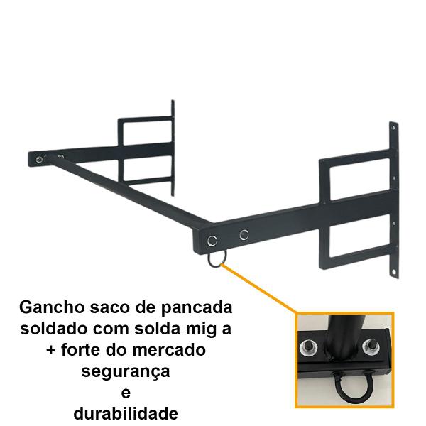 Imagem de Barra Mista De 50cm Parede Pull-up Para Treino e Musculação