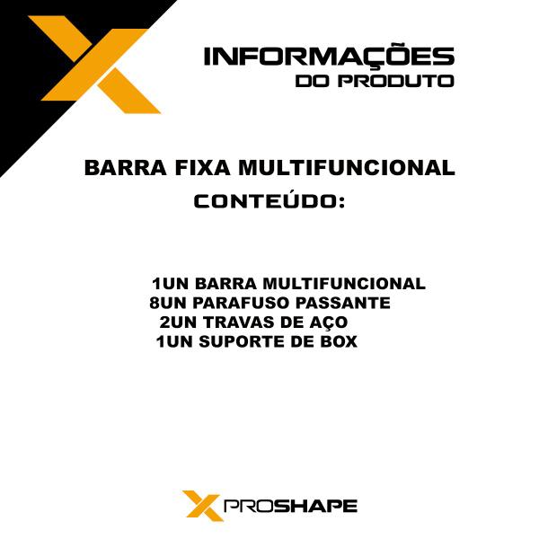 Imagem de Barra Musculação Multifuncional + Kit Parafusos Passante