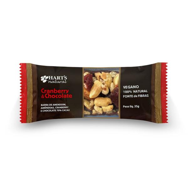 Imagem de Barra Nuts Vegana de Cranberry e Chocolate Hart's Natural 35g