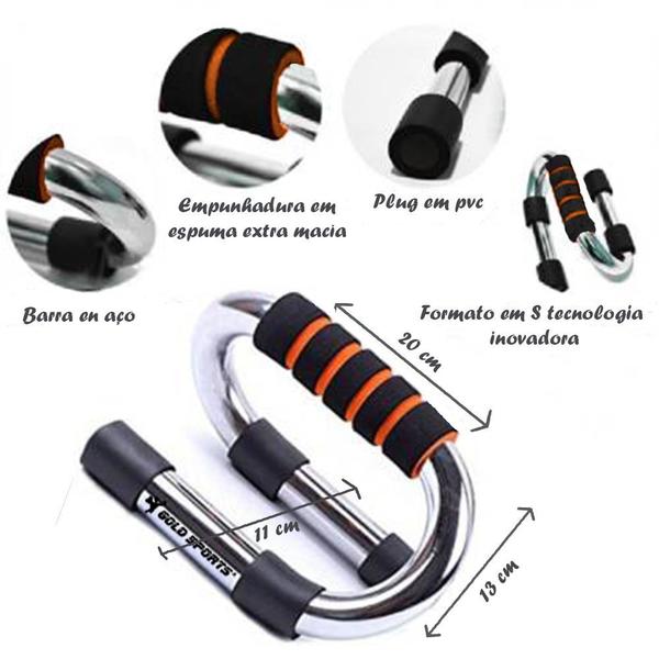 Barra Para Flexão Gold Sports Power - em Ferro Galvanizado Imagem de Barra Para Flexão Gold Sports Power - em Ferro Galvanizado