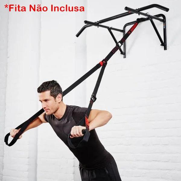 Imagem de Barra Parede Fixa & Paralela Treino Musculação Fit Premium