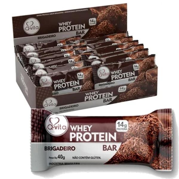 Imagem de Barra Protein Q-Vita Brigadeiro Display 18 Unidades