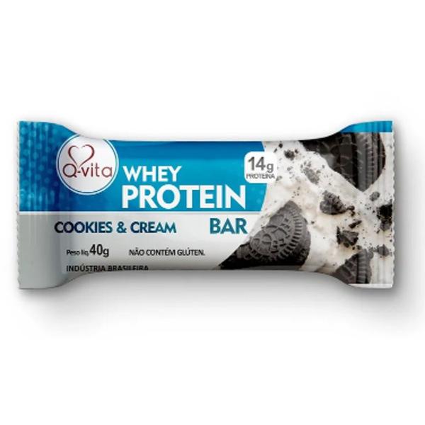 Imagem de Barra Protein QVITA Cookies & Cream Display (18 barras)