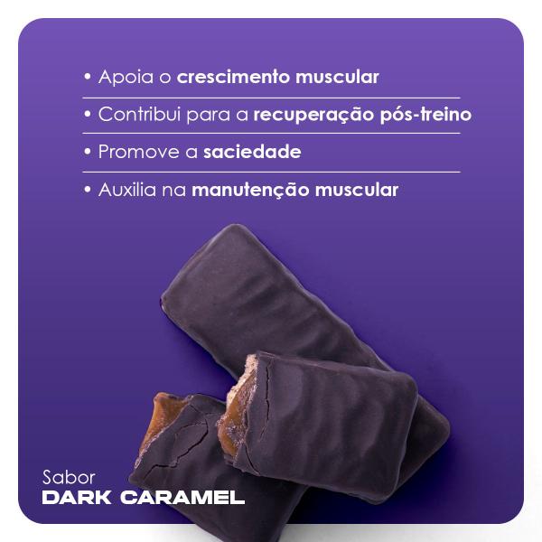 Imagem de BARRA PROTEÍNA SABOR DARK CARAMEL PROTEIN CX/ 12 de 45g  NUTRATA