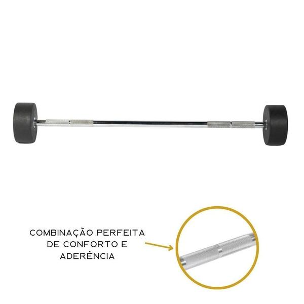 Imagem de Barra Reta Montada 30 Kg As3009 Ahead Sports Preto E Amarelo