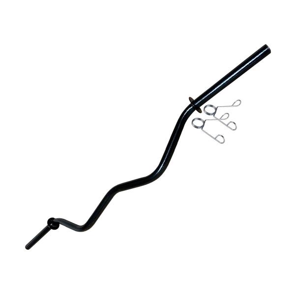 Imagem de Barra W Tubular 120cm Academia Profissional Musculação Treino Fitness Profissional Aço Ferro Zincado Braço Bicipes Exercícios