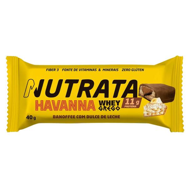 Imagem de Barra whey grego banoffee havanna display 12un barras de 40g nutrata