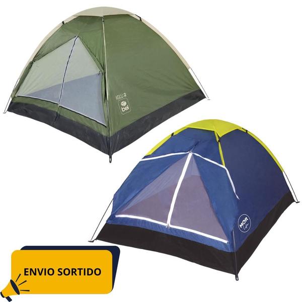 Imagem de Barraca 2 Pessoas Camping +Colchão Inflavel Casal Bomba 