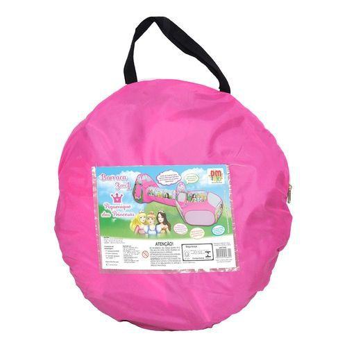 Barraca 3 em 1 Infantil Dobrável Piquenique das Princesas 3x1 Toca Tunel Piscina para Bolinhas DM Toys DMT5880 Imagem de Barraca 3 em 1 Infantil Dobrável Piquenique das Princesas 3x1 Toca Tunel Piscina para Bolinhas DM Toys DMT5880