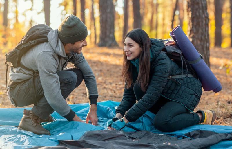 Imagem de Barraca 4 pessoas camping + mesa dobrável maleta 60 x 45cm