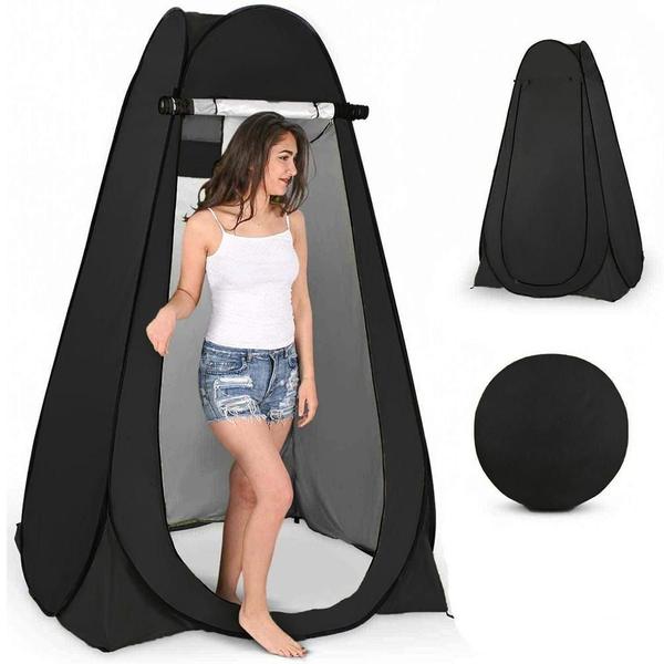 Imagem de Barraca Banheiro Iglu Para Camping Tenda Portátil Cor Preto