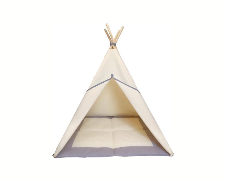 Barraca Cabana Toca Infantil+Tapete Acolchoado 135X90X90Cm - Atelie Luara Imagem de Barraca Cabana Toca Infantil+Tapete Acolchoado 135X90X90Cm