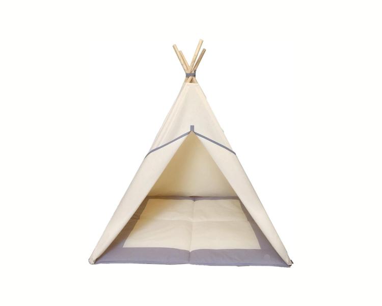 Barraca Cabana Toca Infantil+Tapete Acolchoado 135X90X90Cm - Atelie Luara Imagem de Barraca Cabana Toca Infantil+Tapete Acolchoado 135X90X90Cm