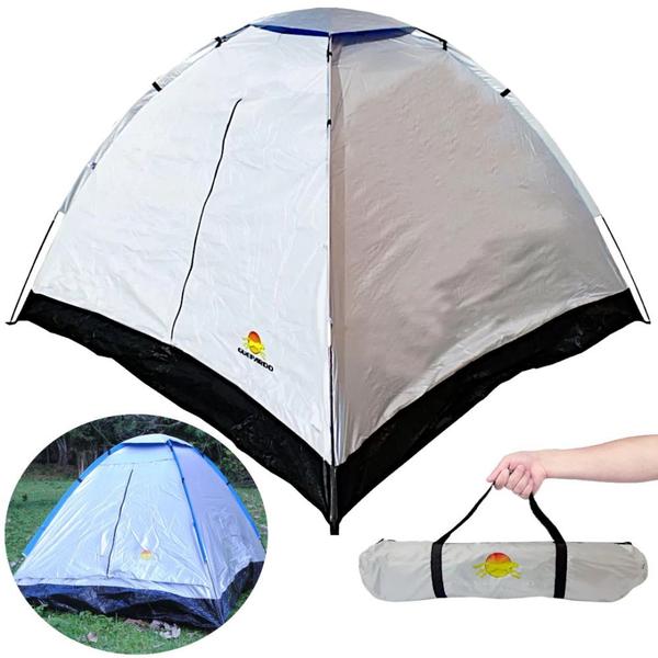 Imagem de Barraca Camping 3 Pessoas Coluna D Agua 1200 Mm Atena  Guepardo 