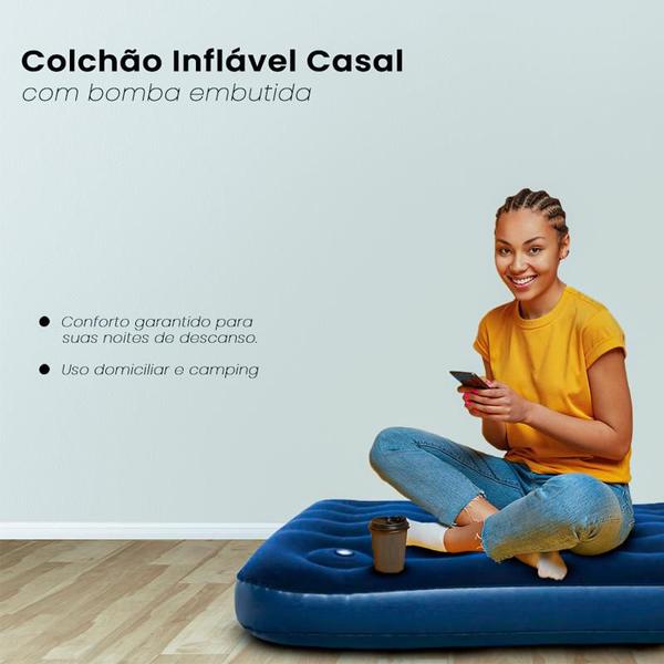 Imagem de Barraca Camping 4 Pessoas + Colchão Casal C/ Bomba Infladora