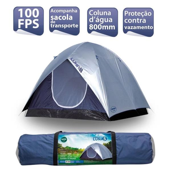 Imagem de Barraca Camping 5 Pessoas / Coluna D Agua 800mm Luna Mor Acampamento