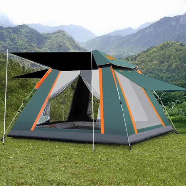 Imagem de Barraca Camping Acampamento até 4 Pessoas A Prova Dagua AntiMosquito Abertura Rápida Expansão Automática Gazebo Varanda