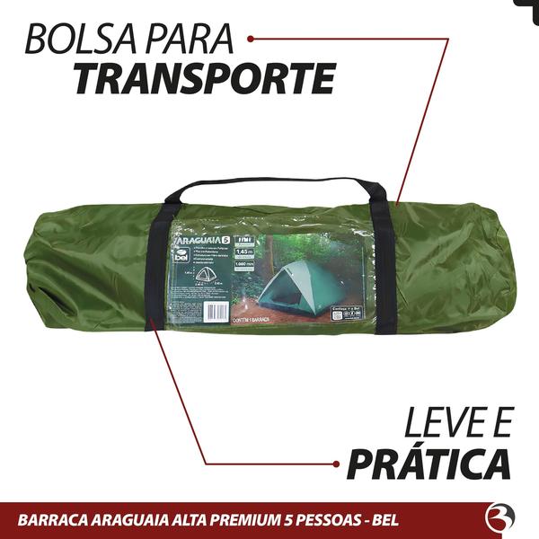 Imagem de Barraca Camping Acampamento para 4 Pessoas Grande Iglu Verde 240x240x145cm - Bel