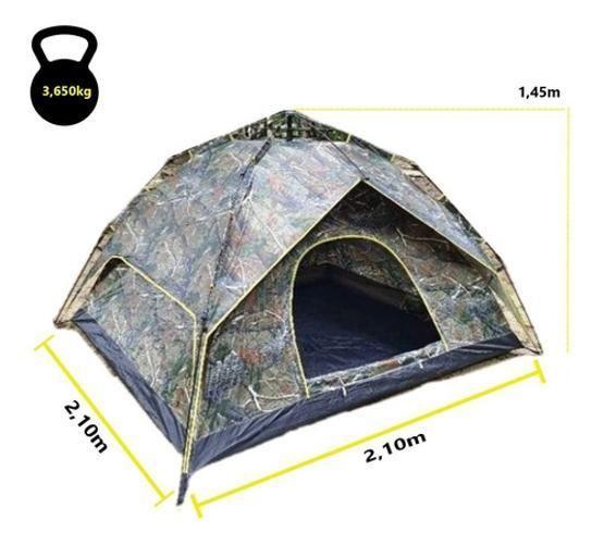 Imagem de Barraca Camping Camuflada 3/4 Pessoas Auto-Armável Pop Up