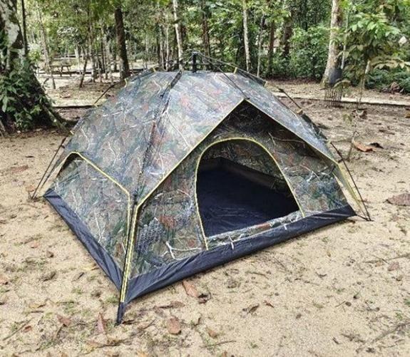 Imagem de Barraca Camping Camuflada 3/4 Pessoas Auto-Armável Pop Up