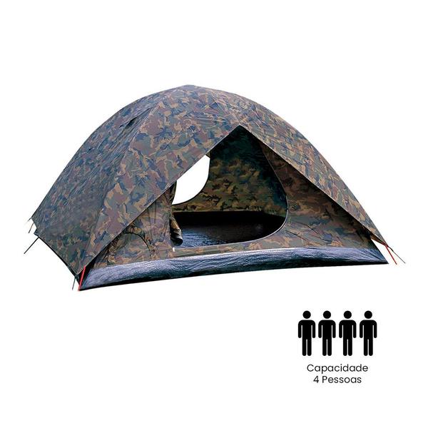 Imagem de Barraca Camping Camuflada 3 à 4 Pessoas Nautika Lazer Amazon