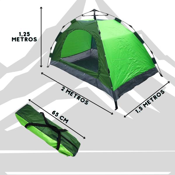 Imagem de Barraca Camping Montagem Automática 2 a 3 Pessoas Espaçosa