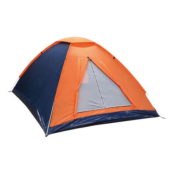 Imagem de Barraca Camping Panda NTK 3 pessoas Coluna d'água 600mm + Saco de Dormir Laranja/Preto + Cadeira Alvorada Preto