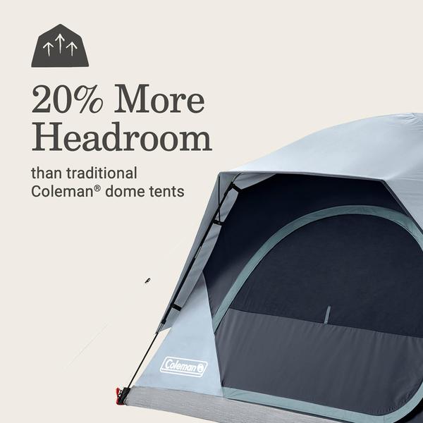 Imagem de Barraca de acampamento Coleman Skydome com luzes LED, à prova de intempéries